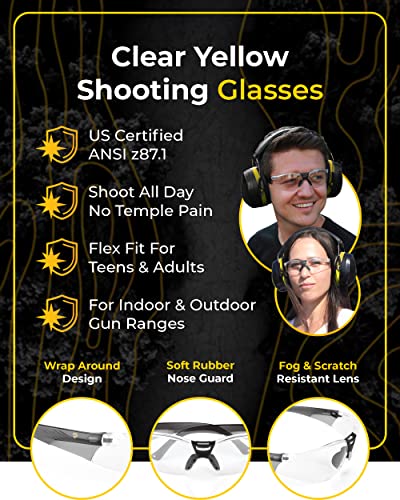 Tradesmart Couples Gifts - All-In-One Shooting Ear & Eye Protection, Earmuffs, Earplugs, Glasses & Case, Gifts For Her & Him #TOP3