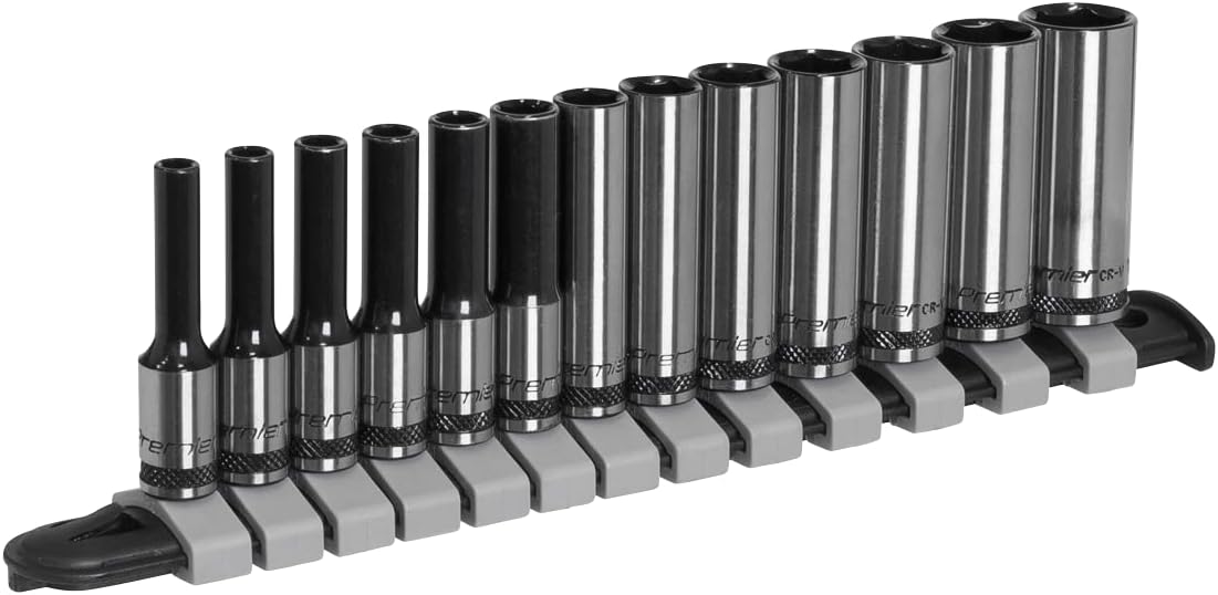 Sealey AK7991 13pc 1/4"Sq Drive Deep Socket Set - Black Series