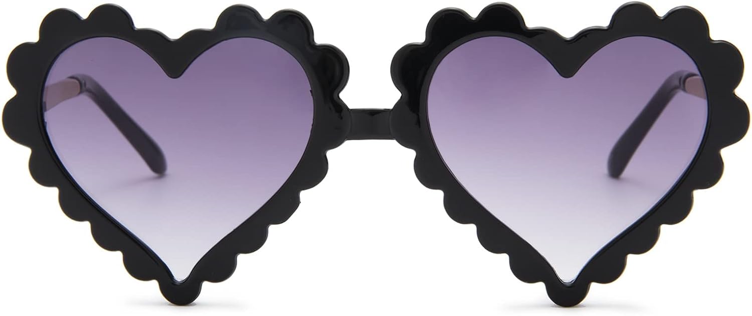 COASION Kids Heart Girls Sunglasses UV 400 Protection for Toddler Party Beach Shades Age 3-10 image 3