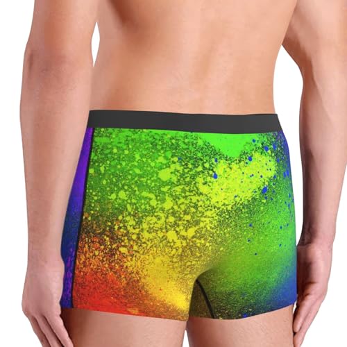Glow in Dark Splatter Neon Men's Underwear Boxer Briefs Soft Stretch Underpants Trunks for Gift3