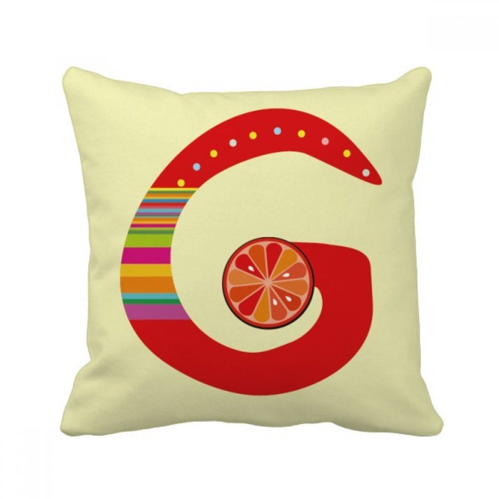 Coussin alphabet fruit orange mignon, une idée cadeau originale pour déco de maison