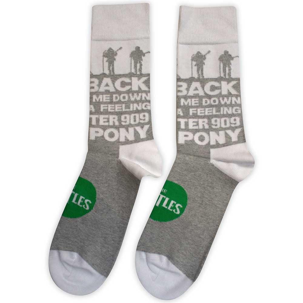 The Beatles Rooftop Silhouettes And Apple Ankle Chaussettes Size One Size - Les Beatles, Paul McCartney, John Lennon, RIngo Starr, George Harrison The Beatles Rooftop Silhouettes And Apple Ankle Chaussettes Size One Size