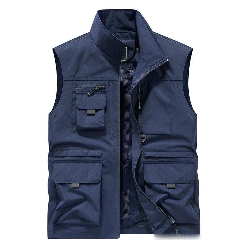 Gilet léger ample col montant vêtement décontracté extérieur homme
