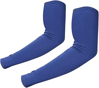 Unisex Black Arm Sleeve for Men & Women | Polycotton Stretchable Arm Cover | UV Protection Sports Sleeves for Gym, Bike Ri... Price In India