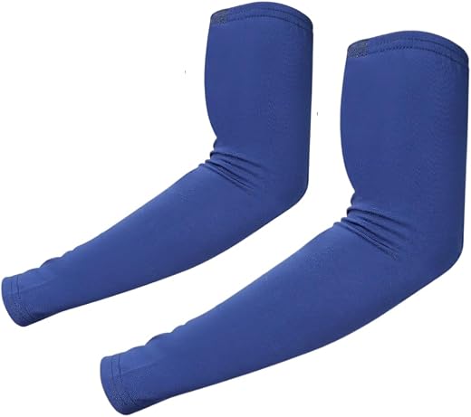 Unisex Black Arm Sleeve for Men & Women | Polycotton Stretchable Arm Cover | UV Protection Sports Sleeves for Gym, Bike Ri...