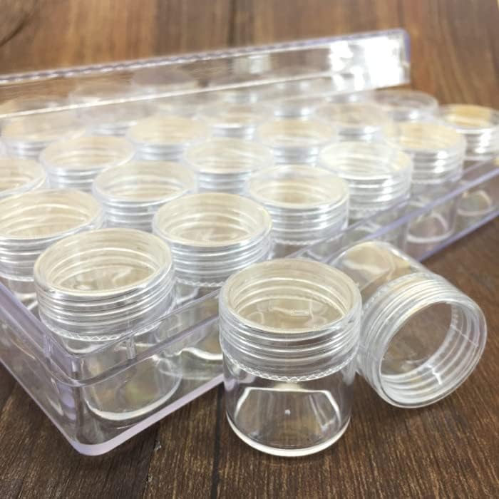 30pcs nail storage bottles Nail Art box Organizer Rhinestone Jewelry Powder bead Plastic Container