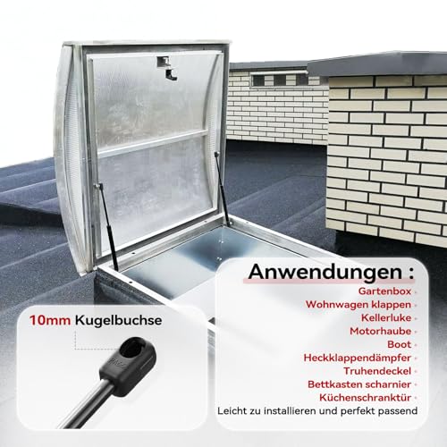 Vepagoo Universal 400MM 600N 60KG Gasdruckfeder Gtossdämpfer Gasdruckzylinder für Wohnmobil Deckel Boden Luke Tür Schuppen Fenster und andere benutzerdefinierte Heavy Duty Projekt, 2er