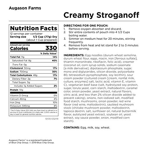 Augason Farms Creamy Stroganoff Super Can No. 10 Can With 3 Pouches Emergency Food Storage Everyday Meal Prep, #10 Can (5-10135) #TOP2