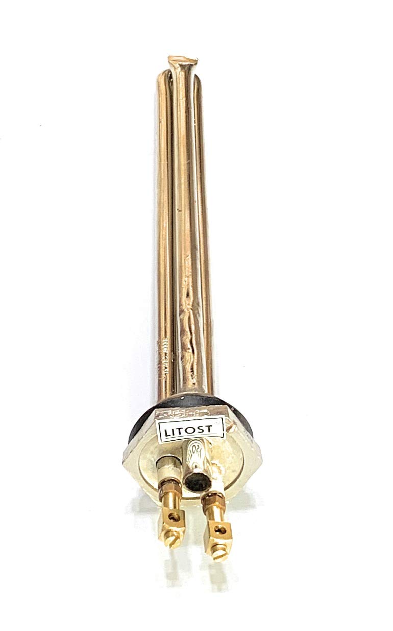 Litost® SOLAR WATER HEATER ELEMENT FOR SOLAR 4 KW / 4000 Watt 1 Inch BSP FLANGE Hex Head Nut Type Thread WITH THERMOSTAT POCKET SOLAR HEATING COIL - (Match & Buy)-image-40