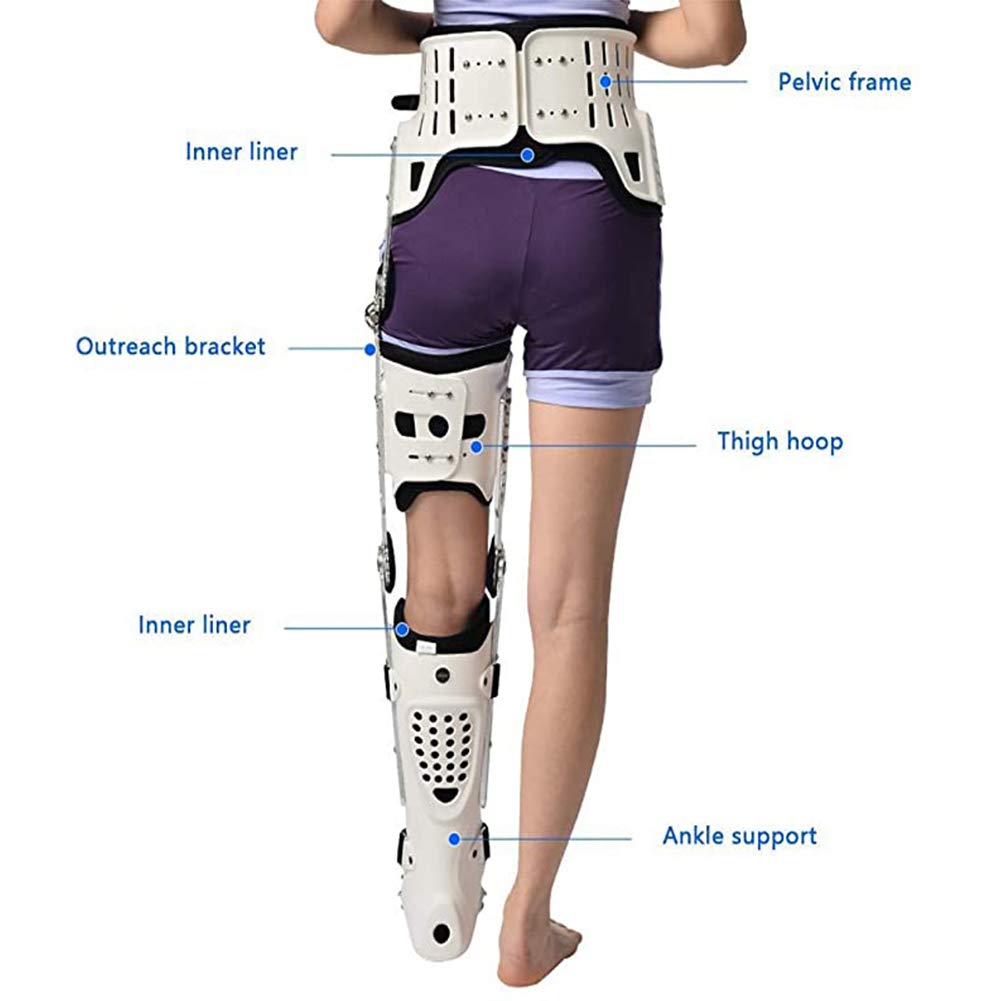 XJZHANG Knee Ankle Foot Orthosis Brace,Hip Knee Ankle Foot Orthosis Leg