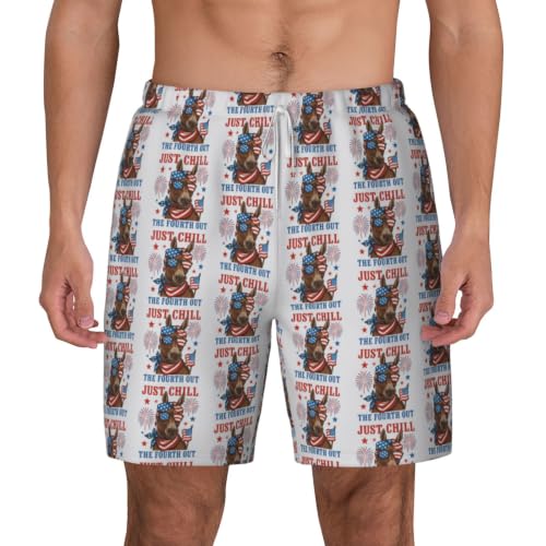 Bañador de hombre Patriotic Donk casual con bolsillos para surf y playa