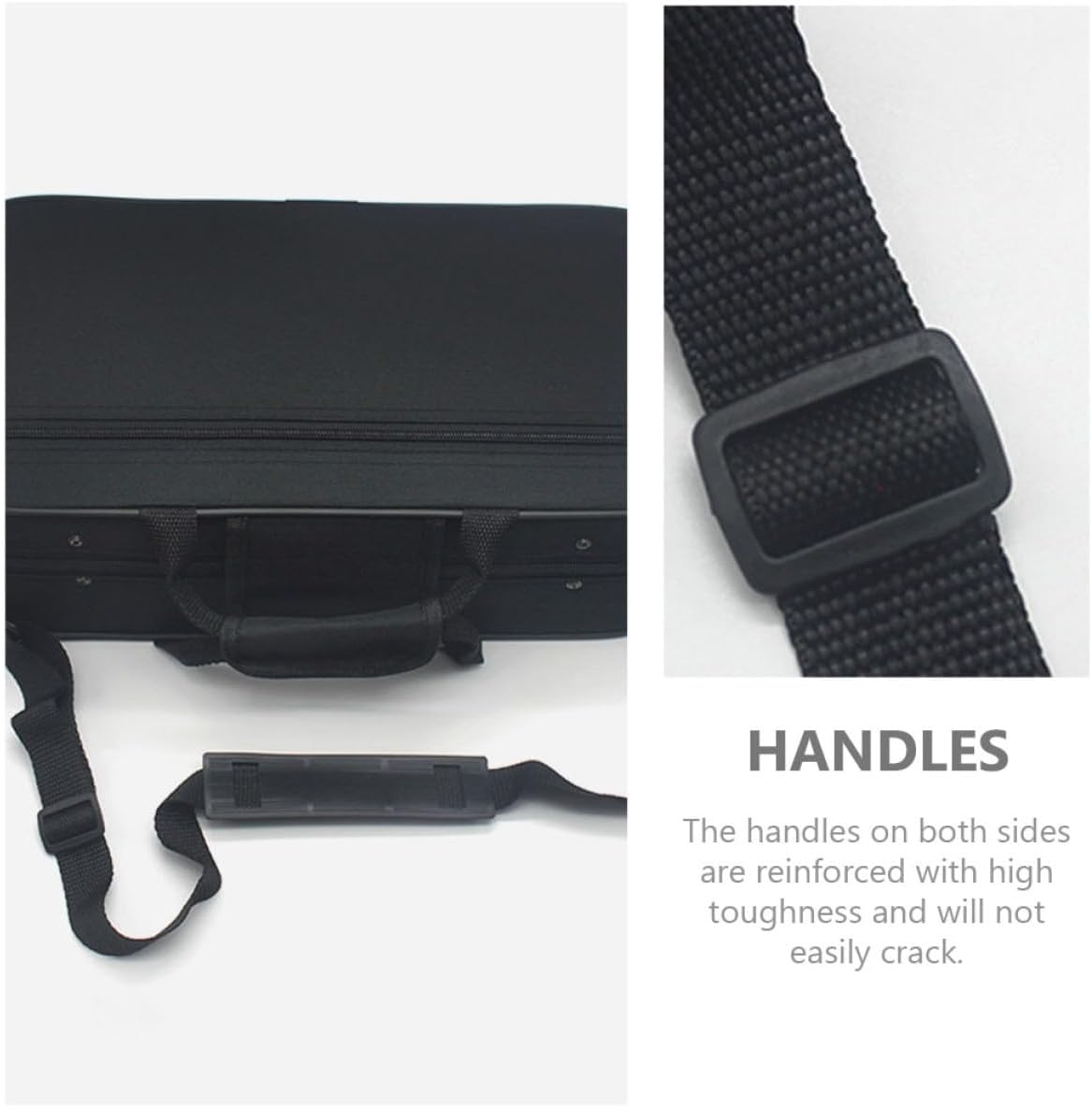 Portable Clarinet Carrying Case with Padded Canvas, Shockproof Storage Bag and Adjustable Shoulder Strap for Clarinet Protection and Easy Transport