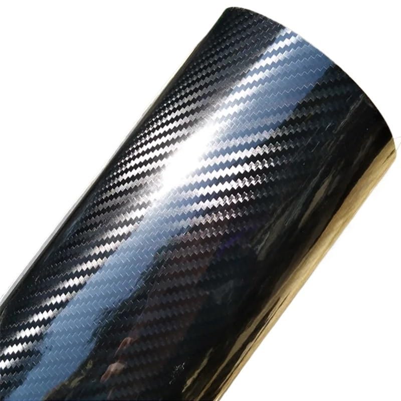 Vinilo fibra carbono 5D brillante con película protectora de 152cm