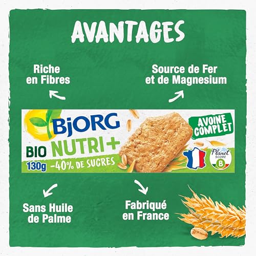 Biscuits Bio Avoine Complet Nature Bjorg La Boite De - vue 3