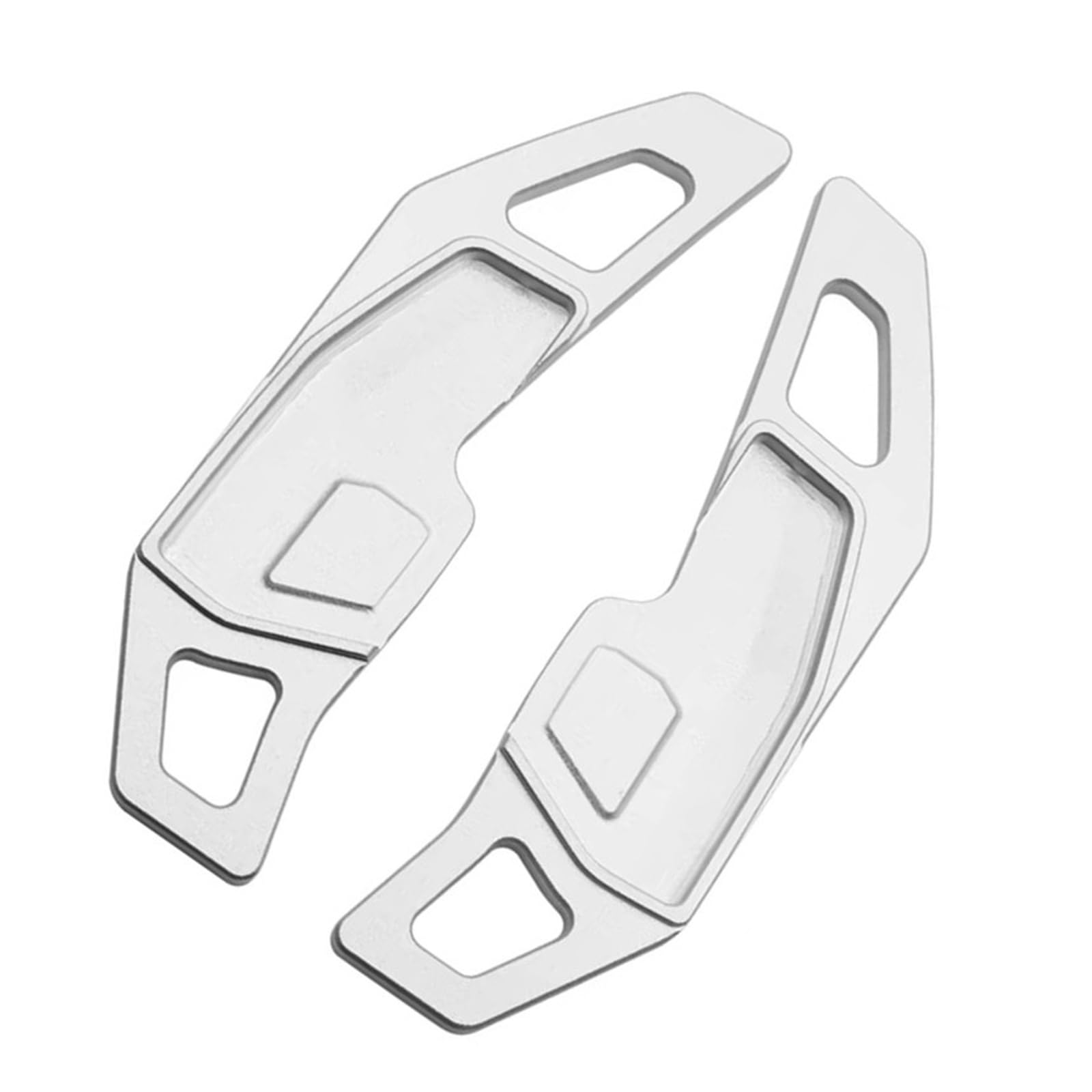 BWWIEZRS Compatible with Benz W212 S212 C207 A207 X164 W221 R171 W251 W164 MB W204 X204 R230 Paddle Shifter Extension Car Paddle Sticker Shift Paddles(Silver)