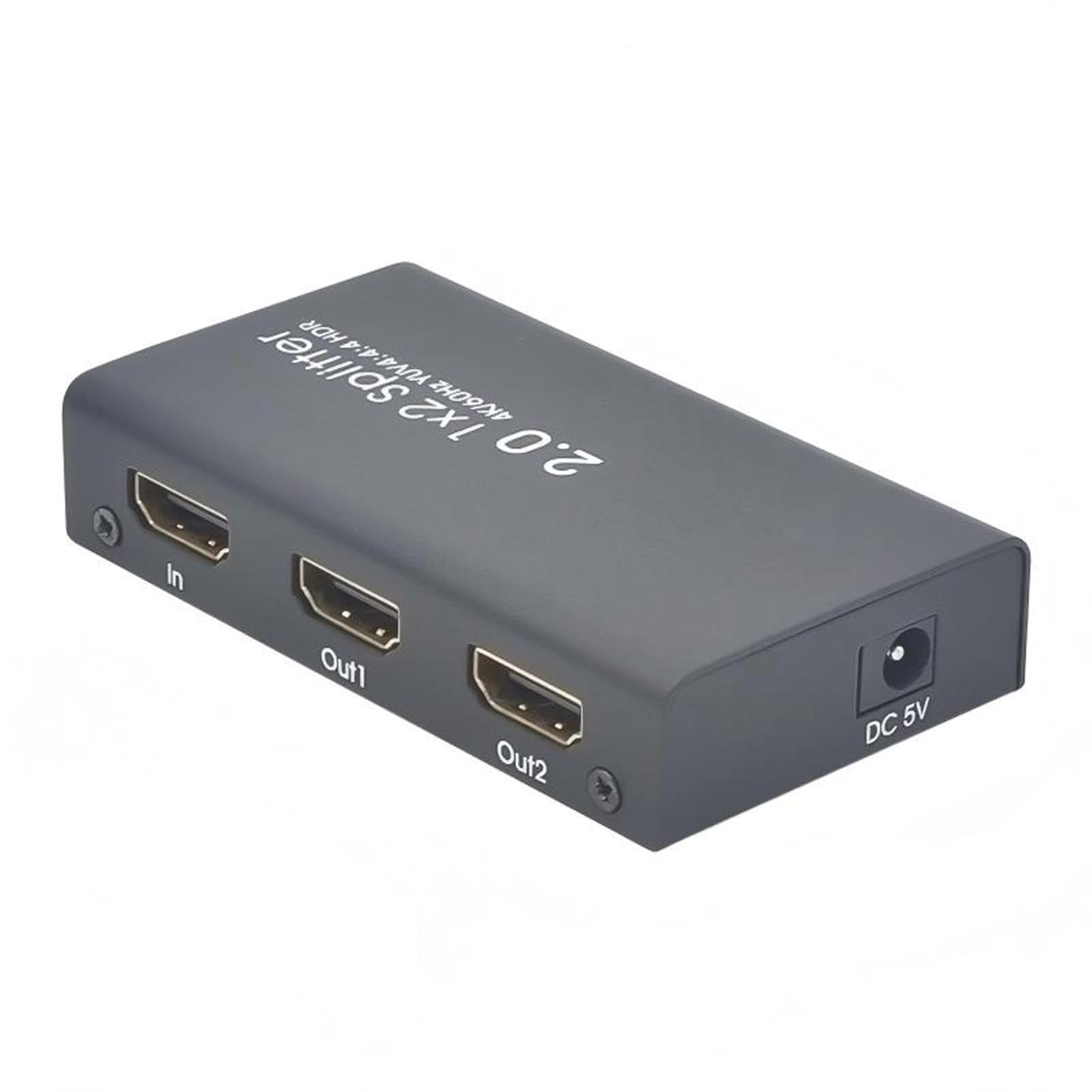 Splitter HDMI 2.0 ad Alta Definizione 4K 60Hz Ultra HD 1x2 (Un Ingresso, Due uscite) con Ampia compatibilità, Facile da configurare
