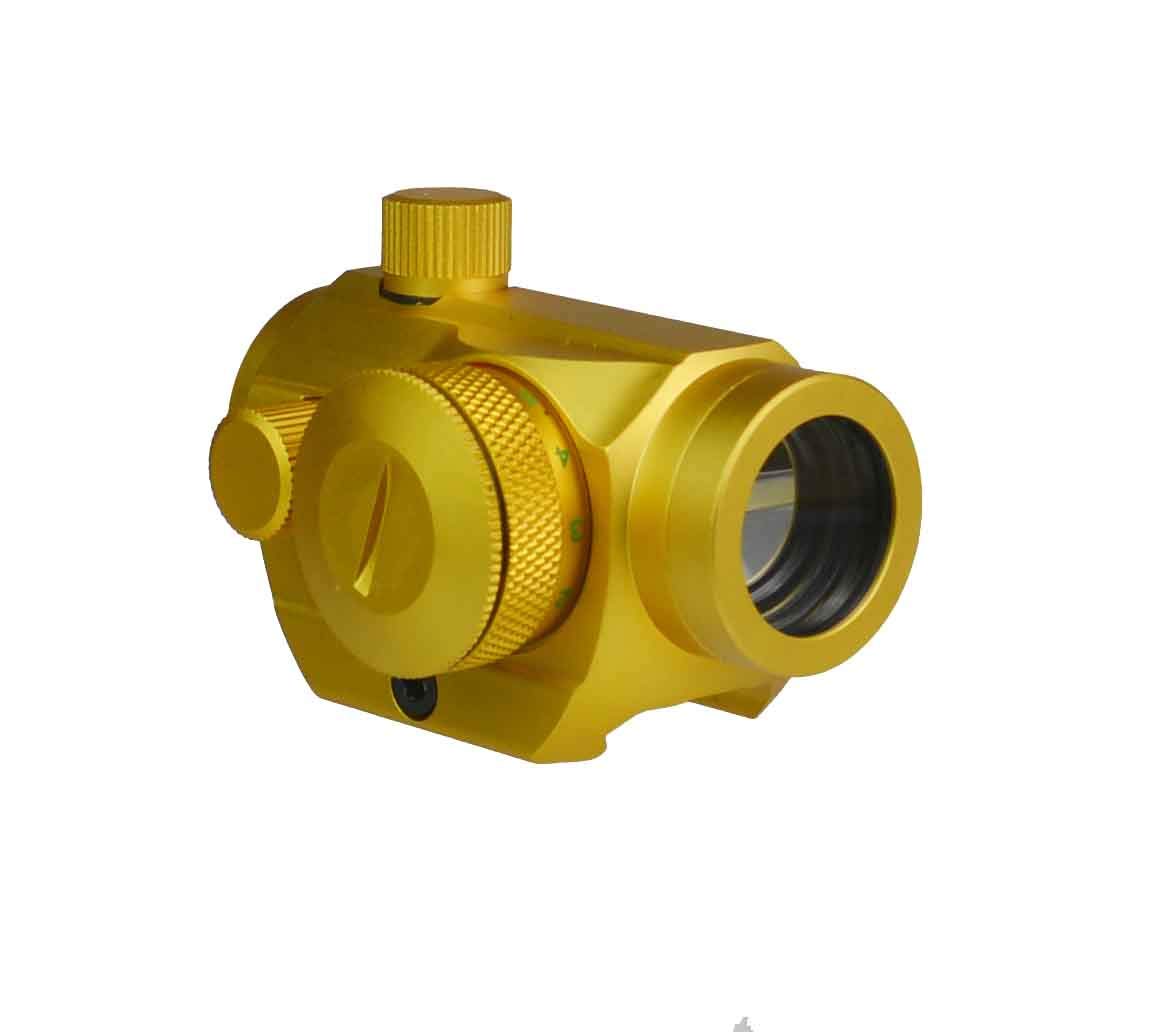 TWP Mini Reflex Dot Sight Scope, Red & Green Illumination,Weaver Picatinny Rail Mount Aluminum Structure Anodized Gold