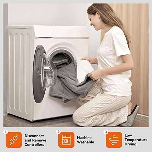 Warm Strom Heated Throw Blanket 152 x 127cm,Soft Double-sided Fleece Electric Blanket, Fast Heating Overblanket with 5 Heating Levels, 4 Hours Auto Off, Machine Washable
