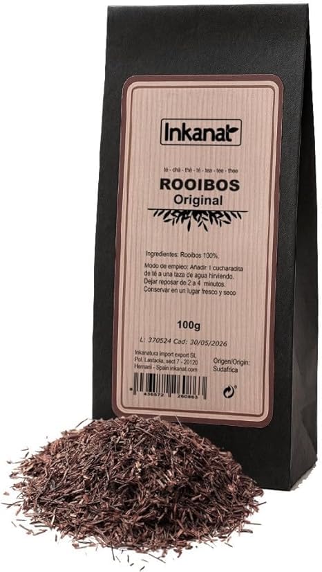 ROOIBOS - té Rooibos 100g – Infusión de Rooibos Puro, Relajante y Antioxidante