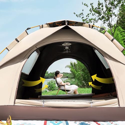 Carpa automática pop-up con doble puerta y ventanas miniatura 3
