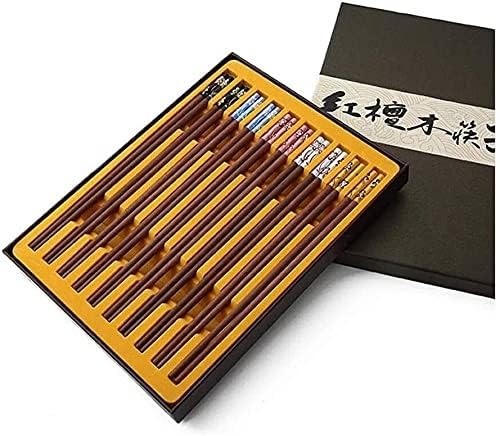 koreanische essstäbchen chopsticks24,5 cm große Essstäbchen, wiederverwendbares Essstäbchen-Set aus natürlichem Palisander, ohne Farbe, ohne Wachs