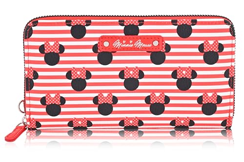 Disney Minnie Mouse Wallet Women - PU Leather Wristlet Wallets for Women - Mickey Mouse Minnie Mouse Wristlet Wallet