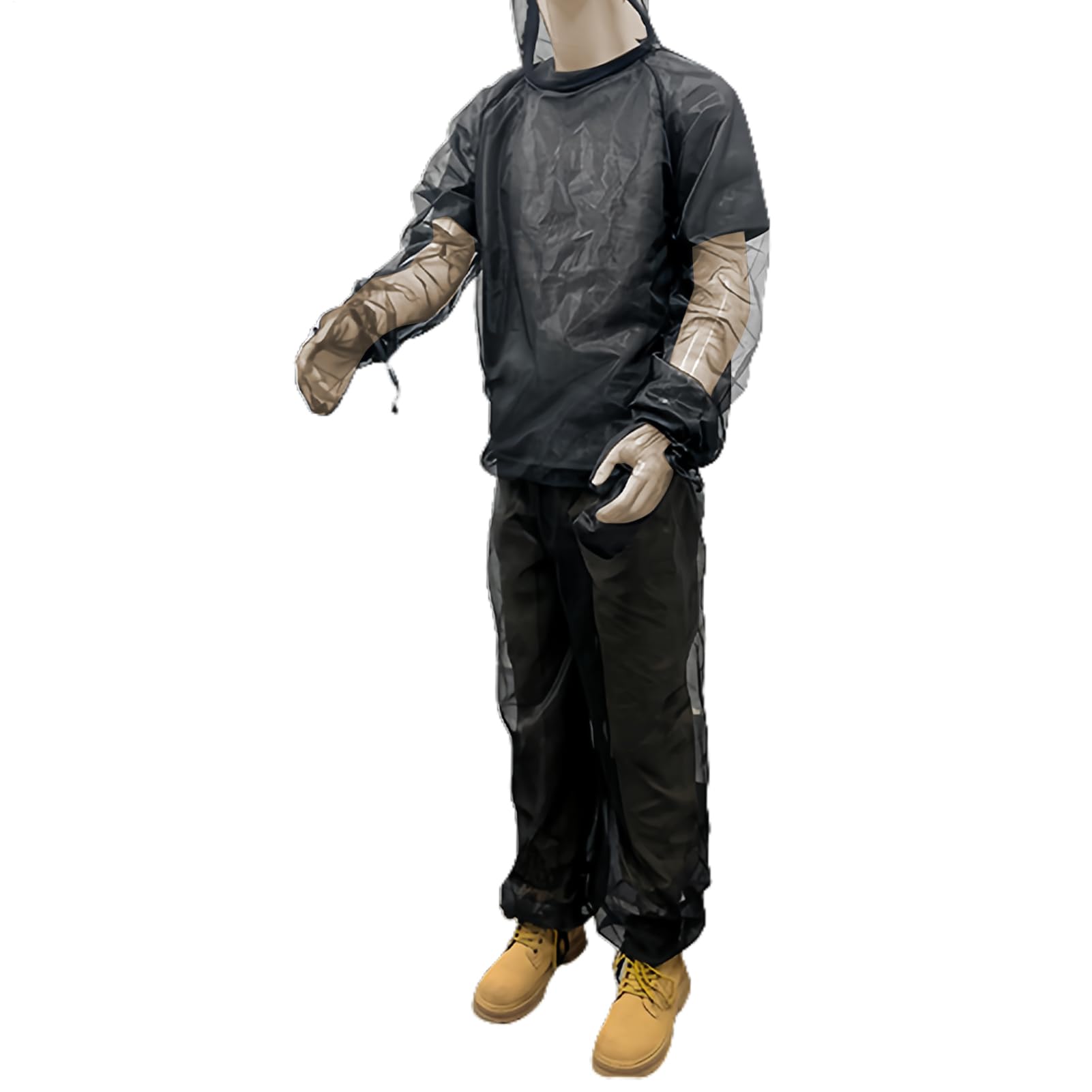 Tuta Antinsetti | completo anti-farina | Set guanti traspiranti set giacca | abbigliamento protettivo con rete e cofano per attività di trekking, giardino, caccia ed estive