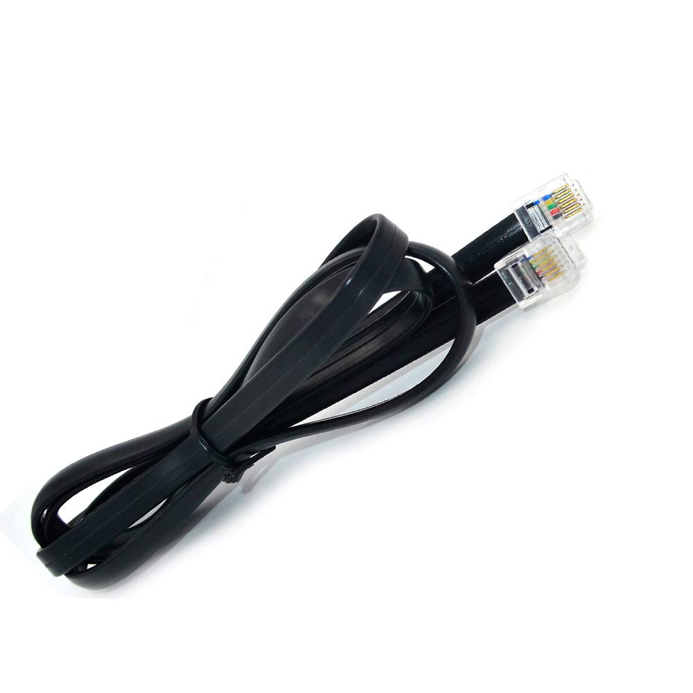 SMITON Black Color 3FT 6P6C RJ12 Telephone Cord