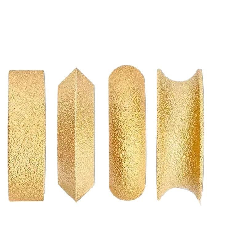 Grinding Wheels,Carving Disc, Dry Vacuum Brazed Diamond Grinding Wheel Demi-bullnose Edge Profile Disc(V Type 15mm)