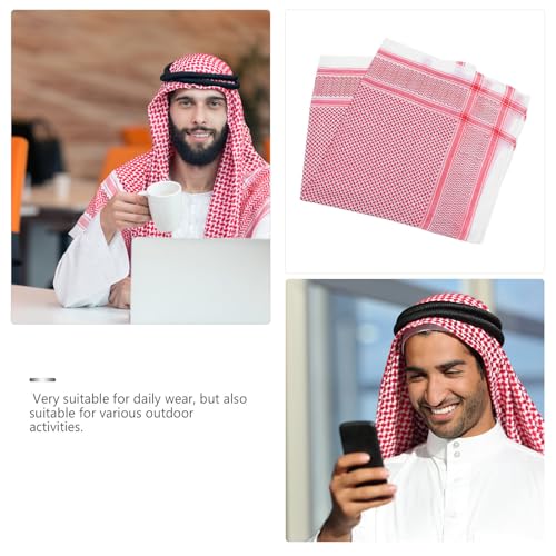 Pañuelo árabe rojo de excelente confección y diseño moderno Angoily 7