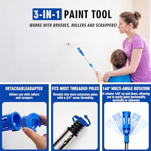 Rallonge de pinceau multi-angle WILLBOND pour peindre les plafonds et angles