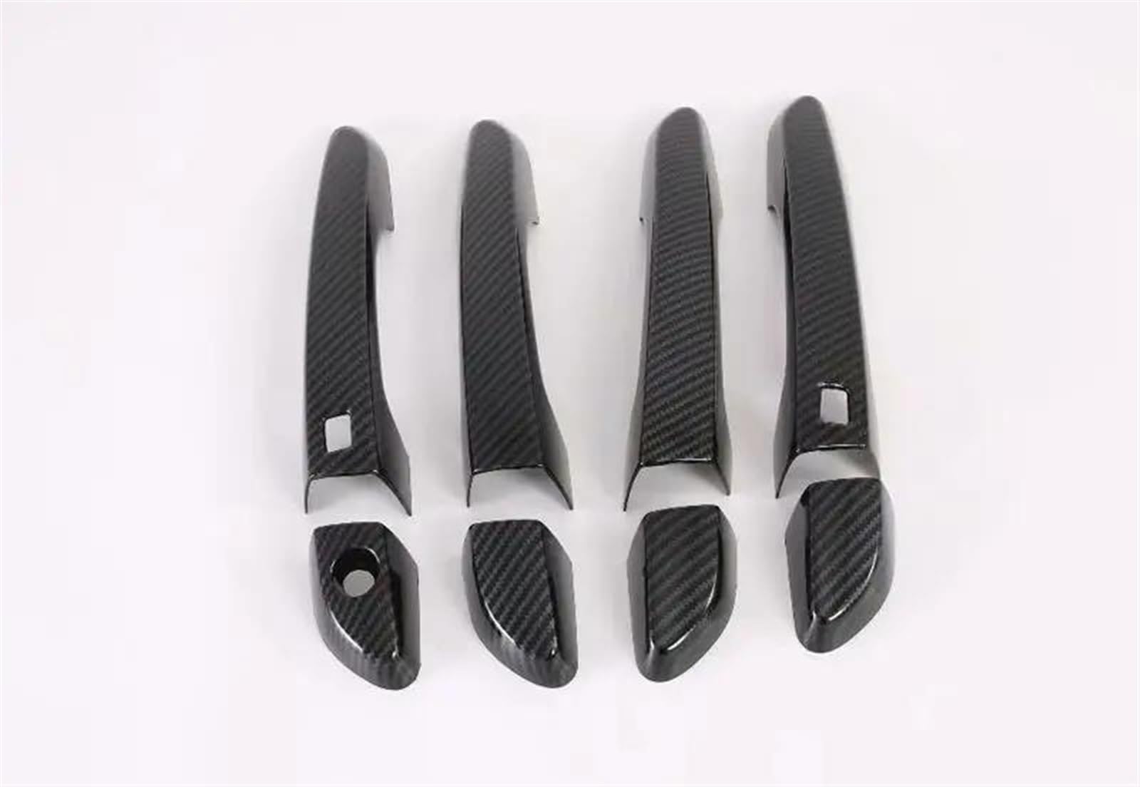 SLIMES ABS Car External Side Door Handle Bowl Catch Cover Protection Trim LHD for Hyundai for Tucson 2015 2016-2019 Protection(Carbon 2)