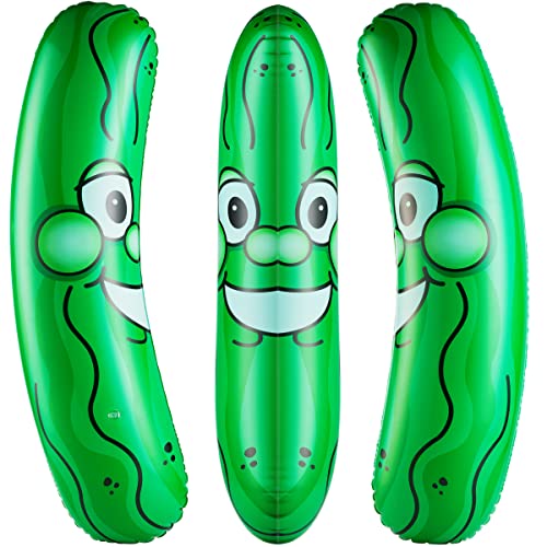 Giant Inflatable Pickle - (Pack of 3) 36-Inch-Tall Funny Pickle Gifts, Durable and Fun Pickle Party...
