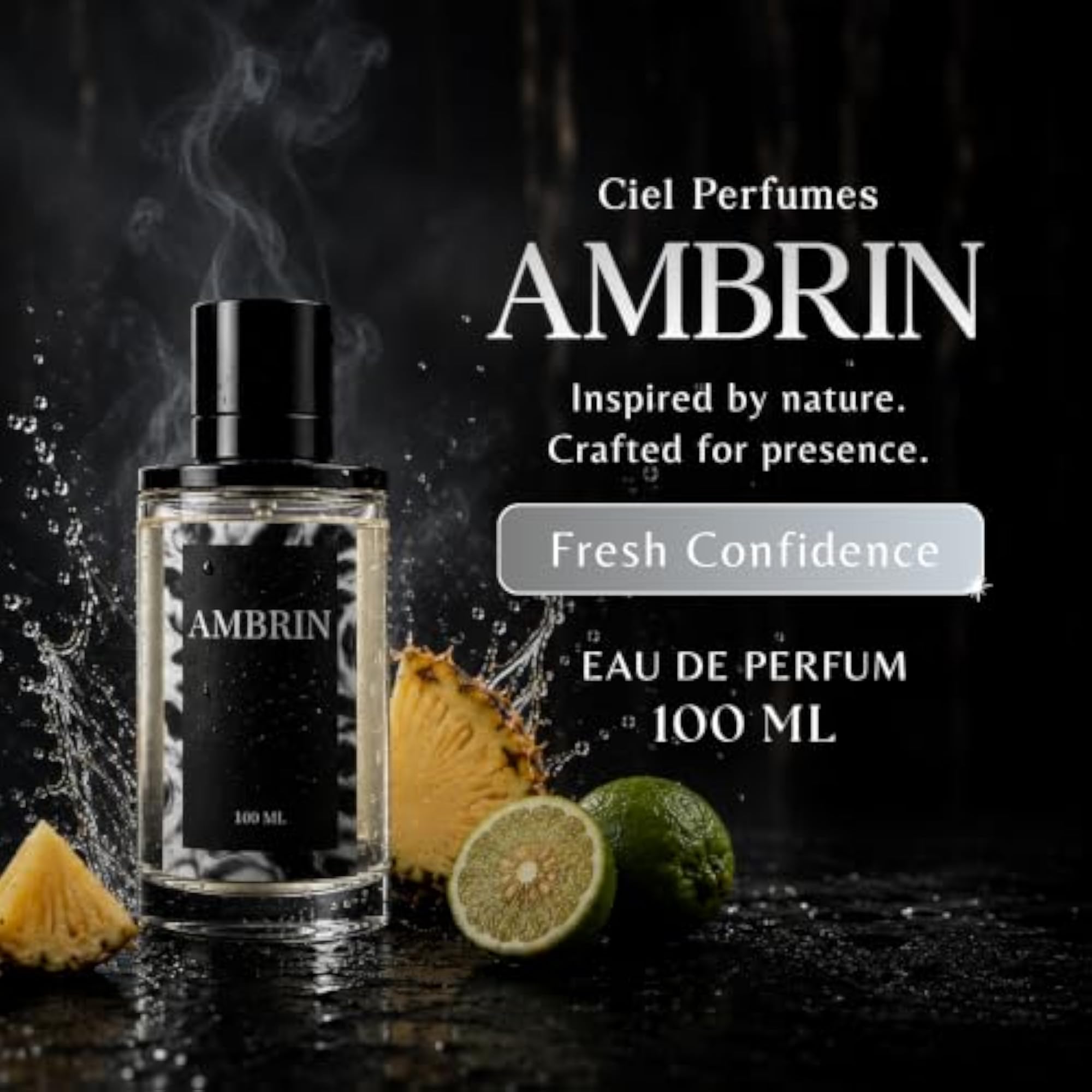 Ambrin Men's Perfume, Long Lasting Fragrance