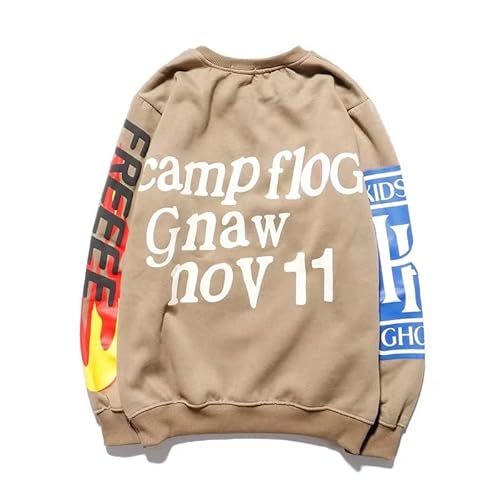 Moletom com capuz Lucky Me I See Ghosts Hip Street Rapper unissex casal com estampa inovadora, D, M