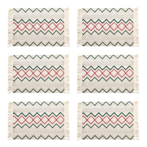 Set de table standard européen à franges pour paysage de table déco