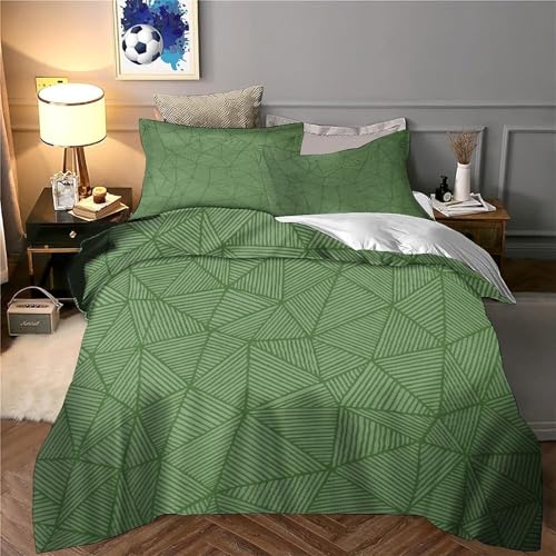Housse de couette géométrique 3D légère 140x200 lit simple moderne facile à border