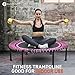 Fitness Trampoline for Adults and Kids, Indoor Rebounder Exercise Trampoline for Workout Fitness for Quiet and Safely Cushioned Bounce Workout (Without Handles, Red)