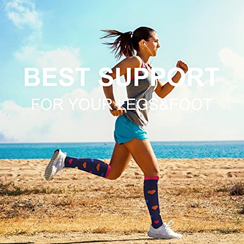 Image of Bropite Compression Socks for Women & Men Circulation- 6 Pairs Compression Socks 20-30 mmhg-Best for Running,Medical,Nurse,Travel