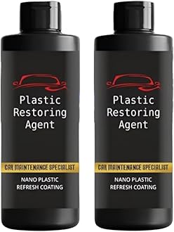 Plastic Restoring Agent Car Maintenance Specialist Nano Plastic Refresh Coating Restore Shine on Plastic & Leather Parts on Car & Bikes | Reduce Dust Accumulation | Each 100ml, Pack of 2
