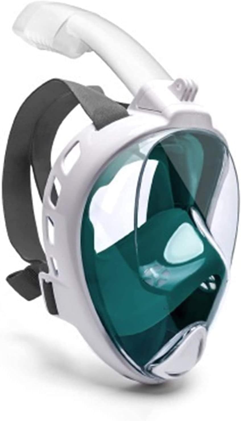 Diving Masks Full Face Snorkel Masks Panoramic Anti-Fog Anti-Leak Swimming Snorkel Scuba Underwater Diving Mask for Adults and Children Large, Light Blue