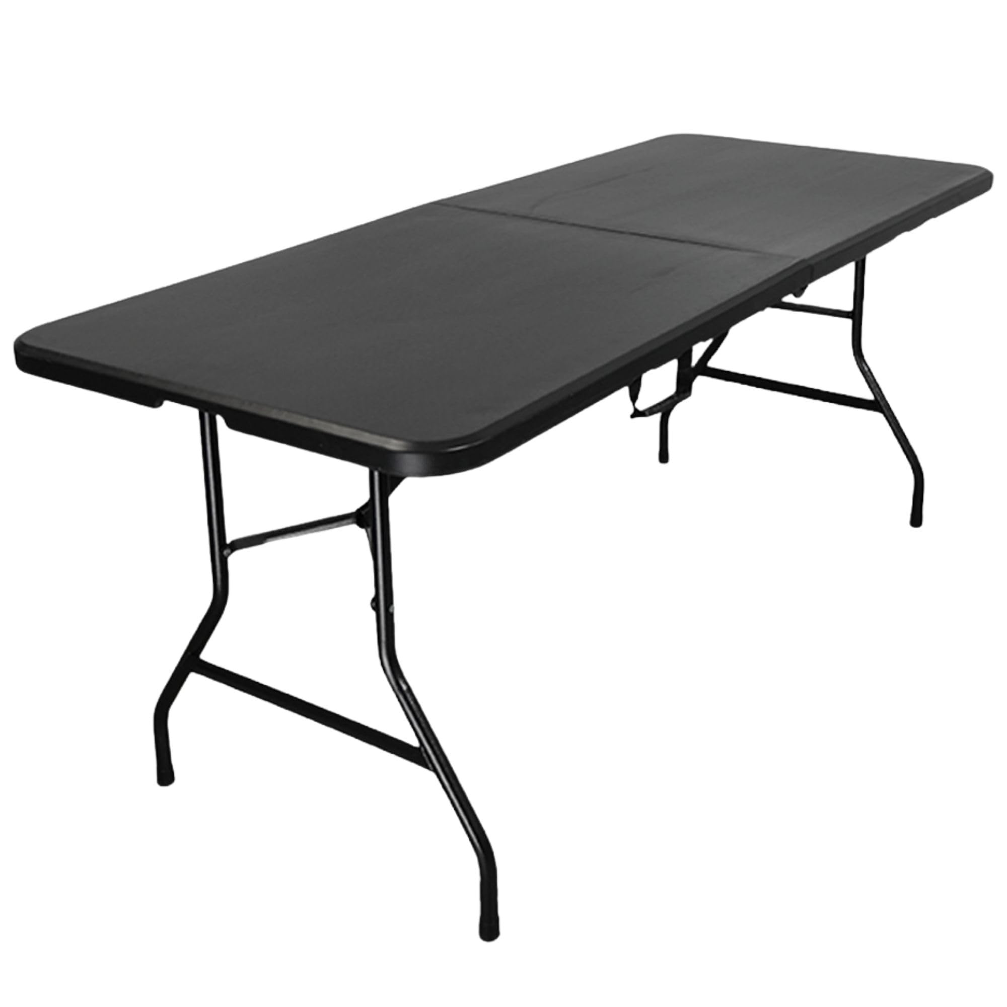CHEFGASTRO Tavolo da buffet pieghevole | HxLxP 74x180x75cm | con poignee de trasporti | per 8 persone | resistente alla plastica aux intempéries | noir
