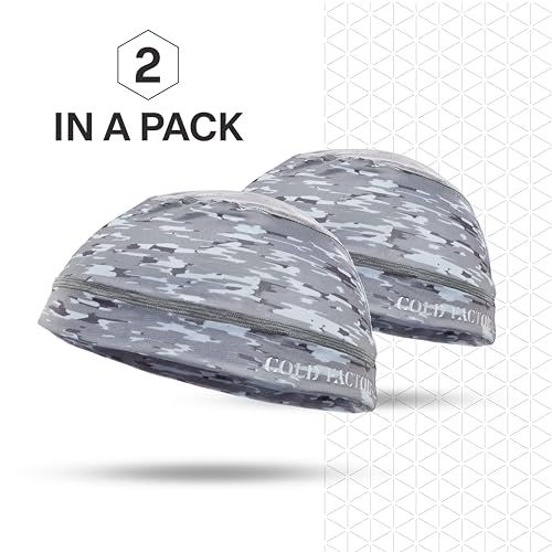 Image of COLD FACTOR Instant Cooling Skull Cap & Helmet Liner 2 Pack|UPF 50+ Protection, Chemical-Free Evaporative Cooling Technology