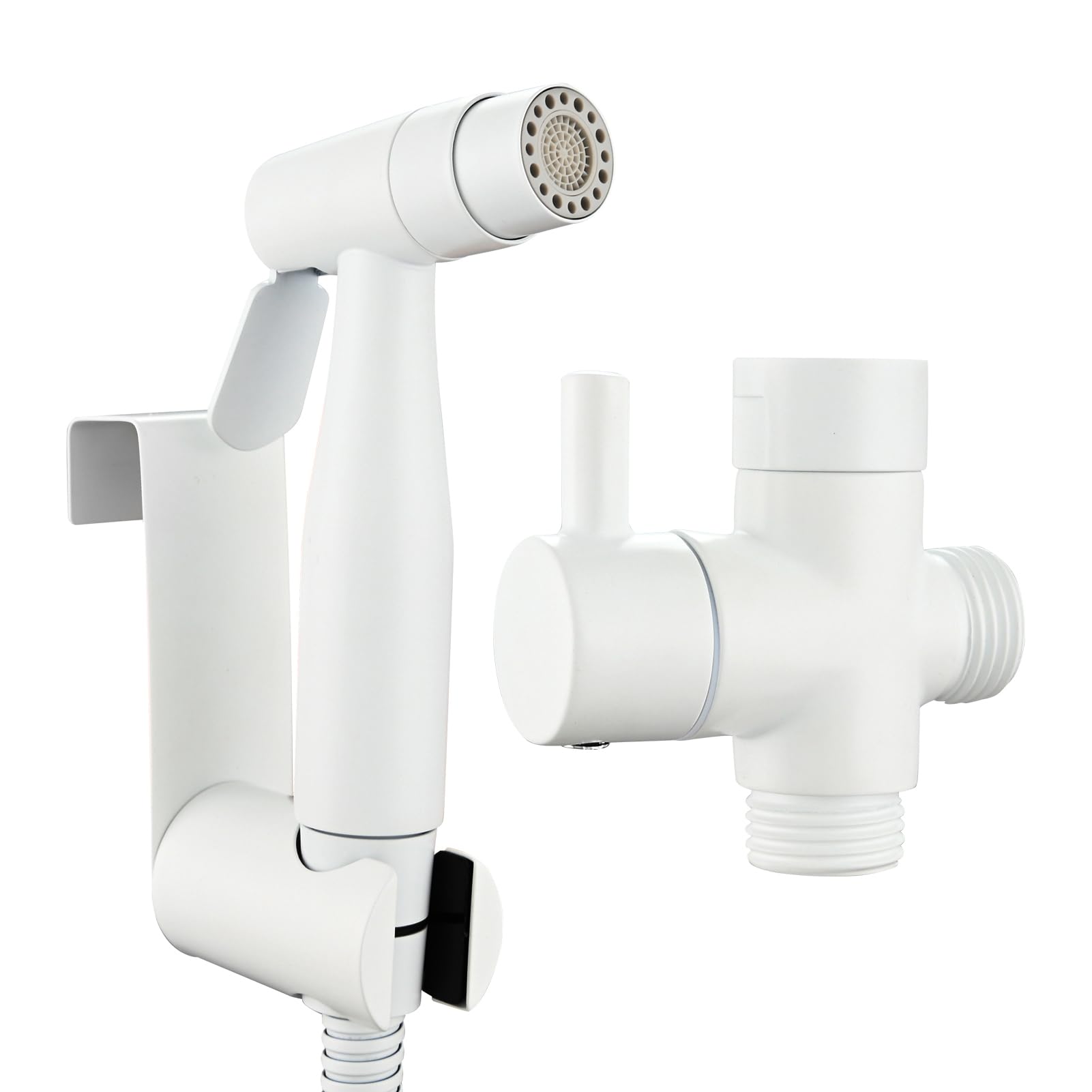Ducha para inodoro Tecmolog WS024AWF con grifo de 3 vías G1/2 en elegante acabado blanco