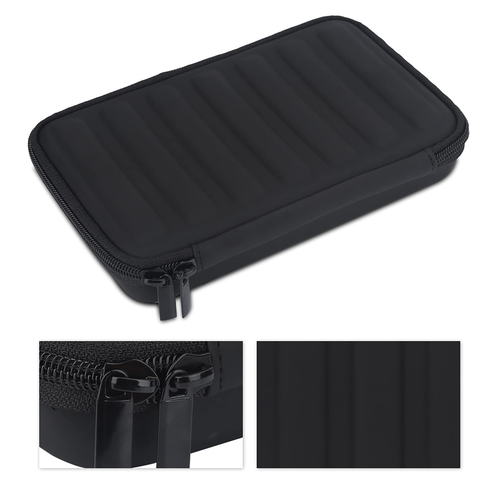 Harmonica Étui De Rangement En Cuir Pu Harmonica Avec Fermeture à Glissière Étui De Rangement Pour Harmonica De Trou 10 Trous Pour 7 Harmonicas,Noir,harmonica storage pouch