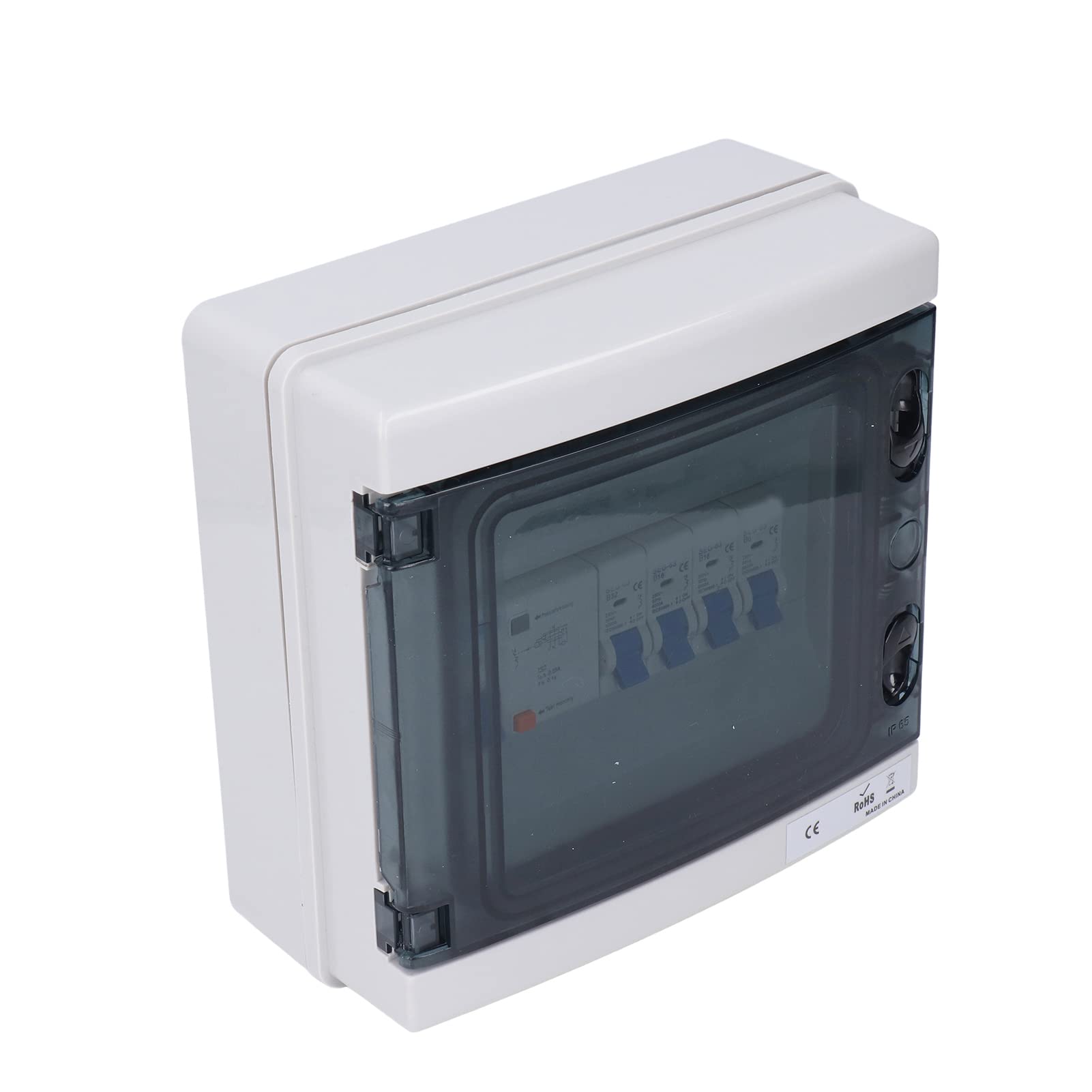 Caja de Distribución de Energía Resistente a la Intemperie, Disyuntores de 4 MCB con Clasificación IP65 para Talleres Al Aire Libre, Caravanas, Plástico ABS