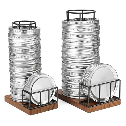 2PCS Mason Jar Lid Organizer & Holder (Wide Mouth &