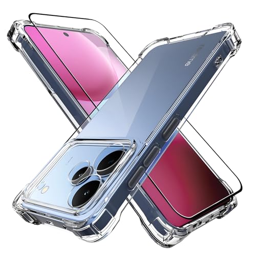 Image of Back Cover Case + Screen Protector for Realme P4 Pro 5G | Transparent Mobile Phone Back Case Cover for Realme P4Pro 5G | Realme P4 Pro 5G TPU Transparent Mobile Phone Back Cover Case