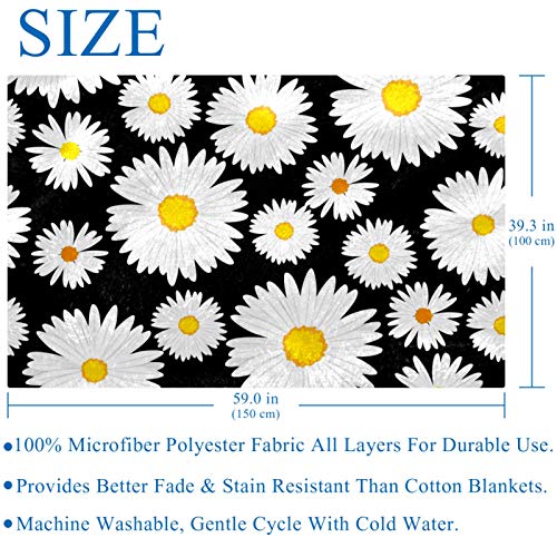 Couverture moelleuse fleurie chaude literie et voyage 150x100