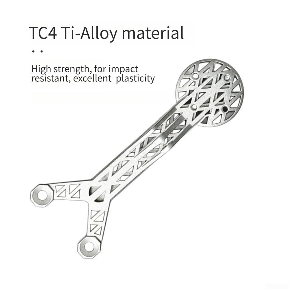 Supporto Ciclocomputer in Ultraleggero 110mm Supporto Ciclocomputer | Lega TC4 aerospaziale, resistenza urti, smorza vibrazioni, finitura opaca, ideale gare
